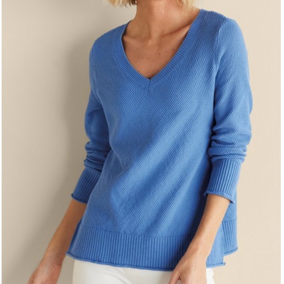 NWT Soft Surroundings Marin Back Button Sweater Large - Picture 2 of 16
